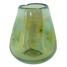 Zelená ručně foukaná skleněná váza - Ø 10*12 cm Clayre & Eef