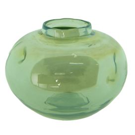 Zelená ručně foukaná skleněná váza - Ø 15*11 cm Clayre & Eef
