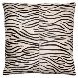 Kožený polštář s výplní Zebra (bos taurus taurus) - 45*45*15cm Mars & More
