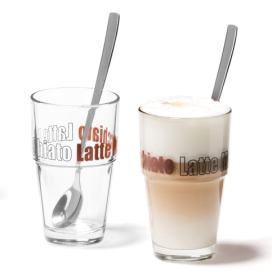 Sklenice na latte SOLO se lžičkou 2 ks Leonardo