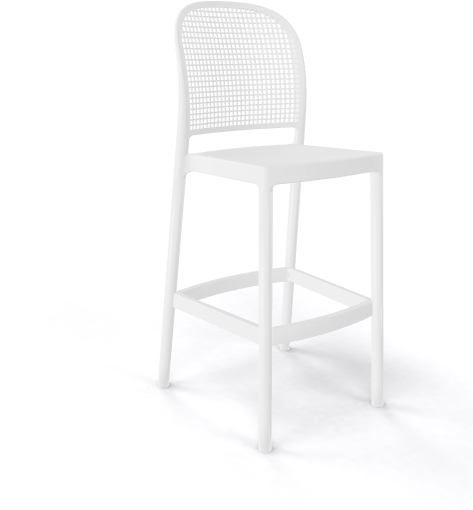 GABER - Barová židle PANAMA - vysoká, bílá - 