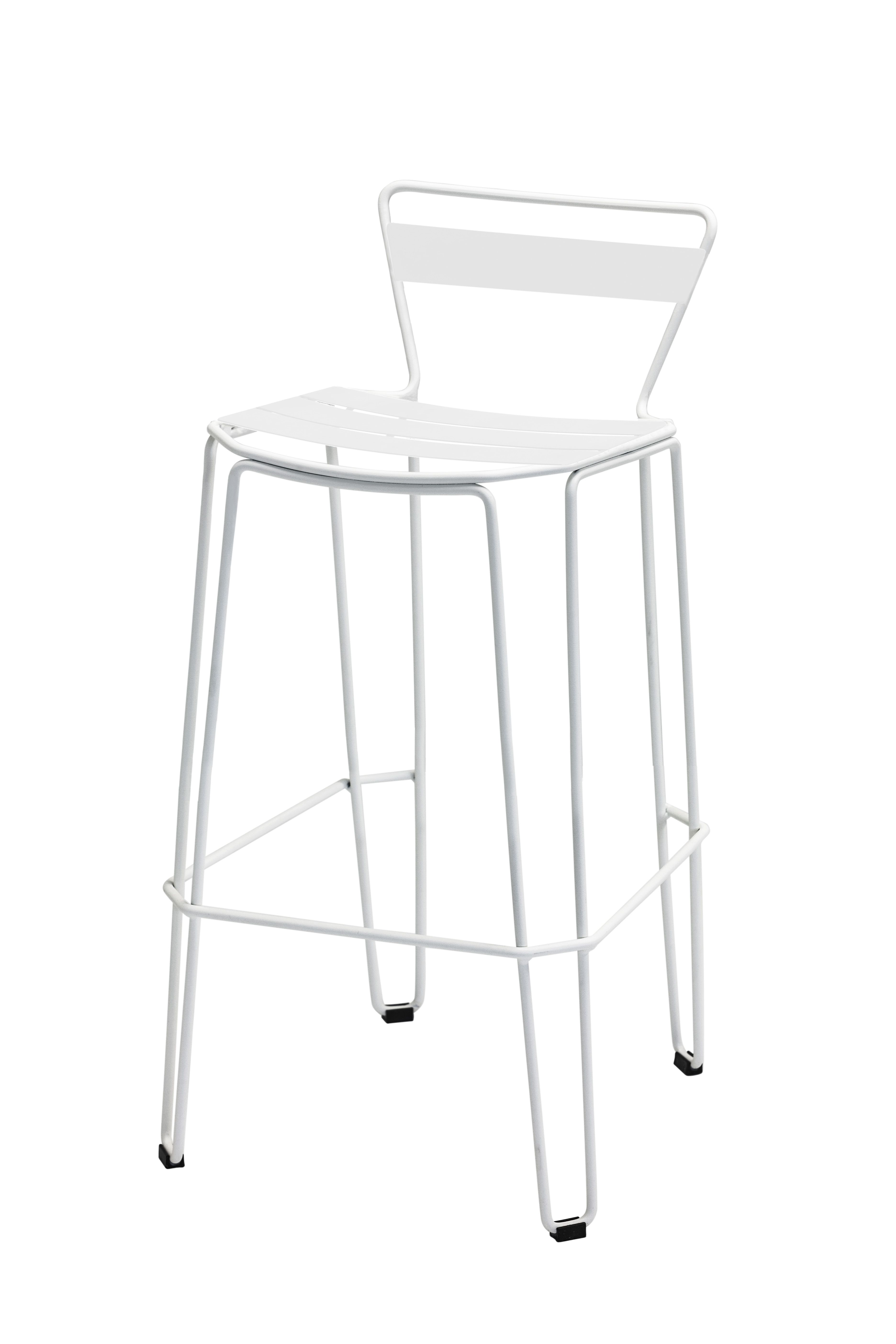ISIMAR - Barová židle MALLORCA nízká - bílá - 