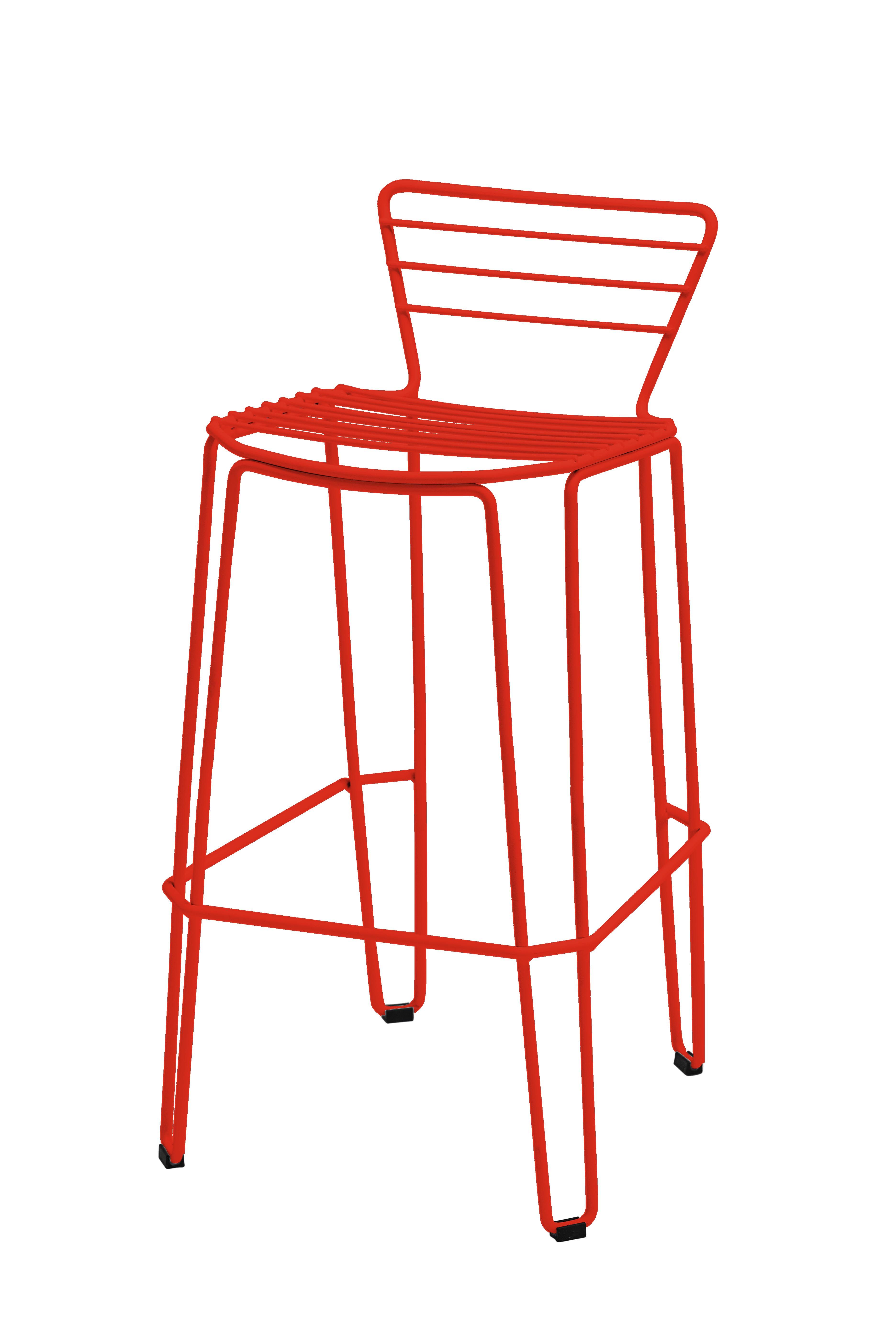 ISIMAR - Barová židle MENORCA nízká - červená - 