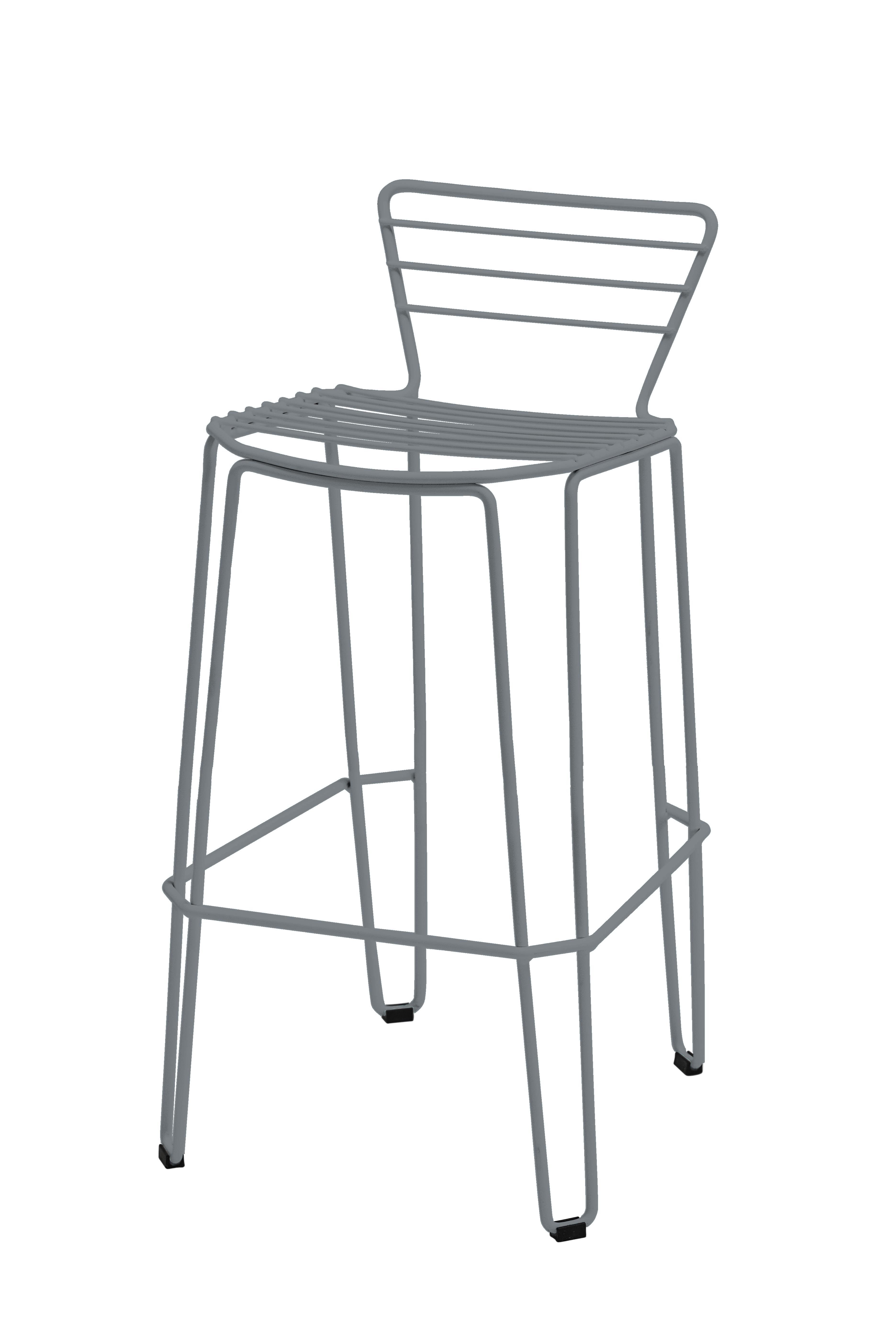 ISIMAR - Barová židle MENORCA nízká - šedá - 