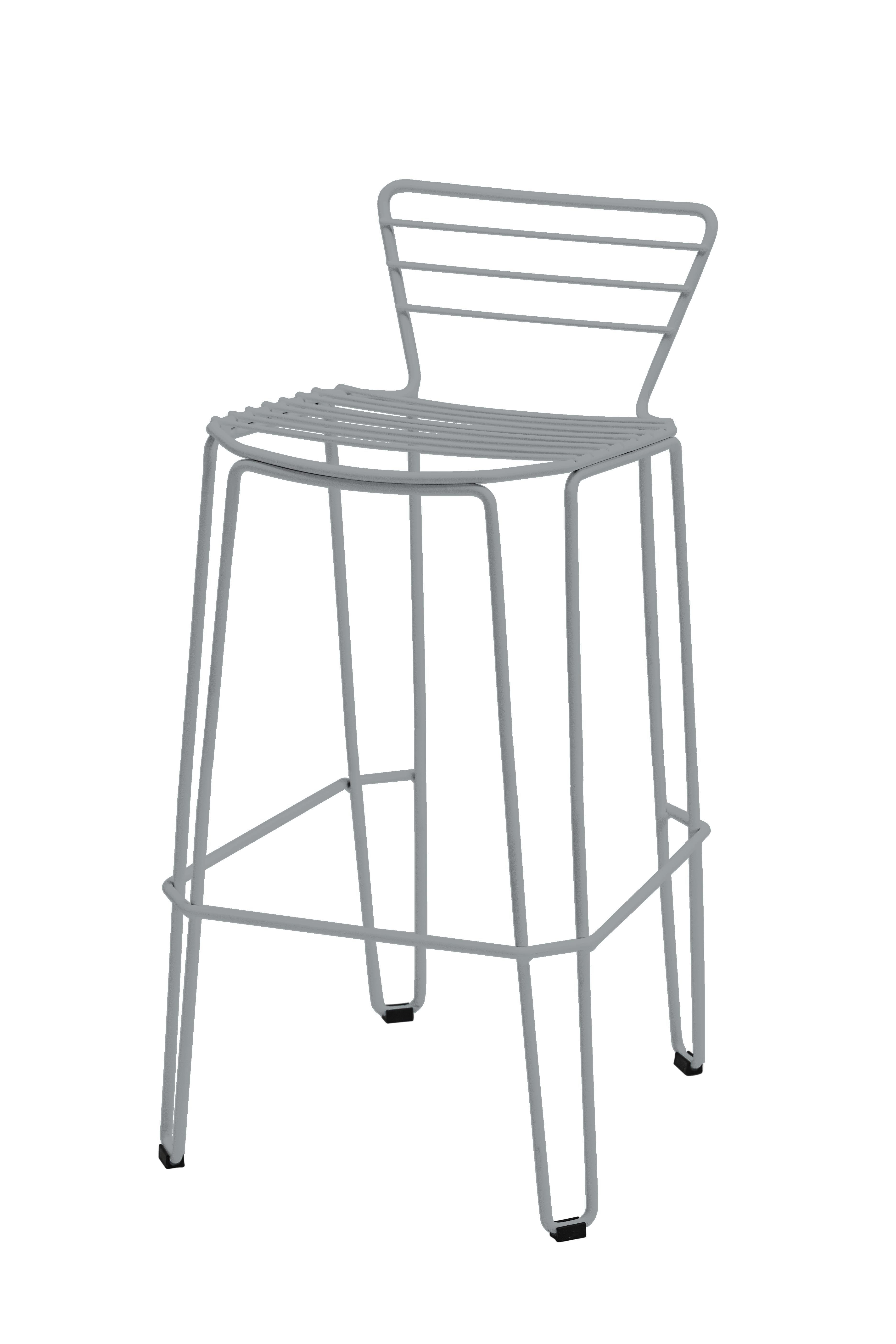 ISIMAR - Barová židle MENORCA nízká - světle šedá - 