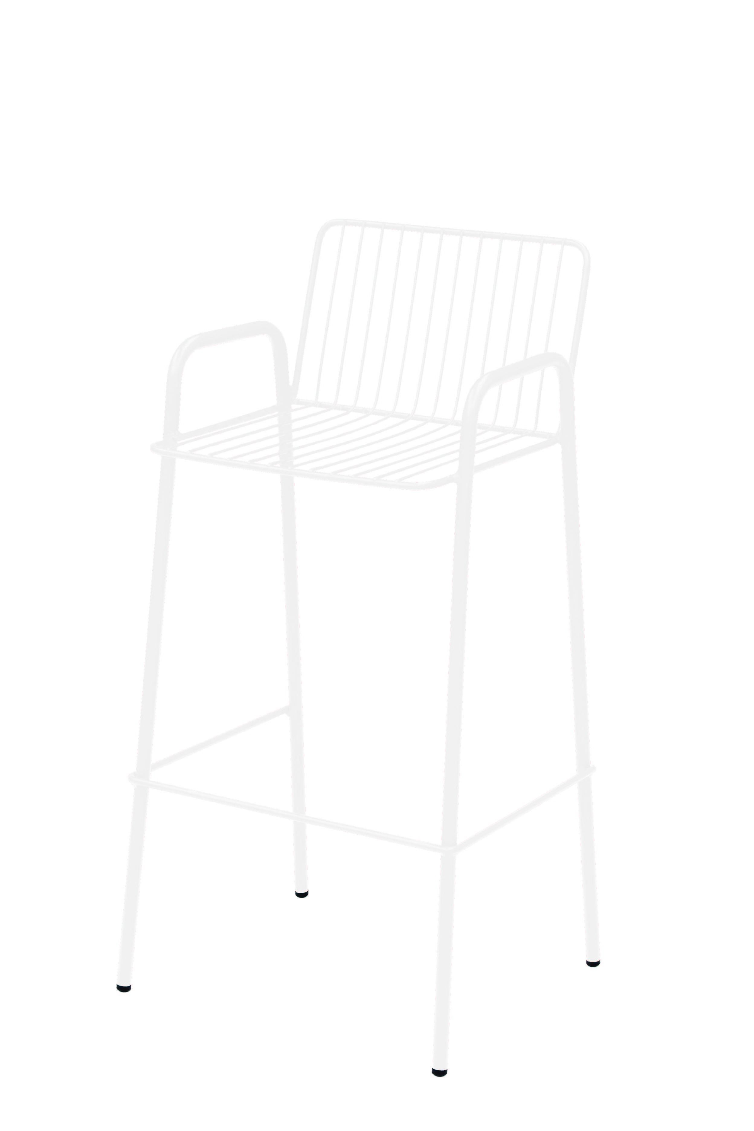 ISIMAR - Barová židle NIZA vysoká - bílá - 