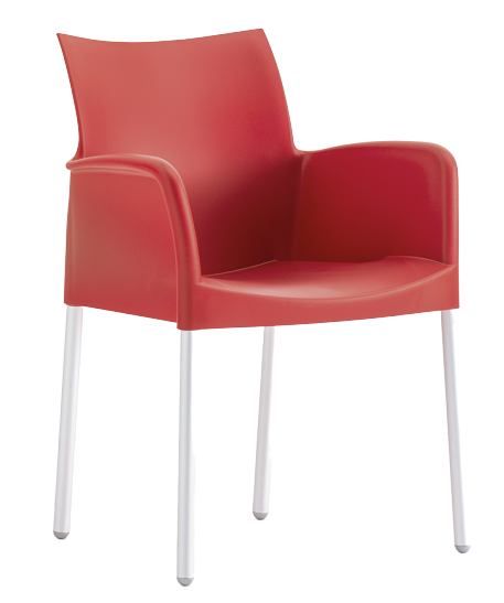 PEDRALI - Židle ICE 850 DS s područkami - červená - 