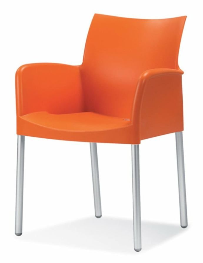 PEDRALI - Židle ICE 850 DS s područkami - oranžová - 