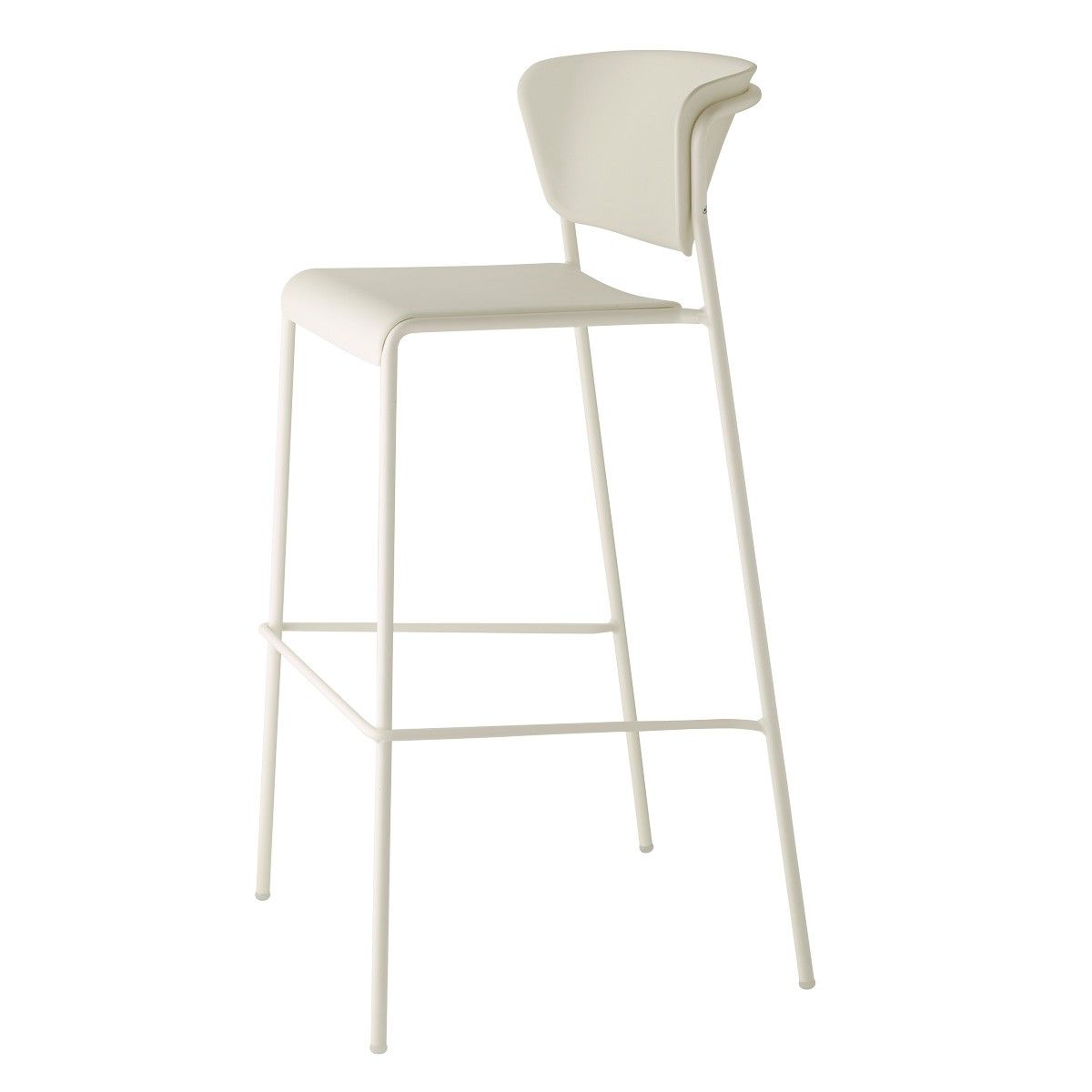 SCAB - Barová židle LISA TECHNOPOLYMER vysoká - bílá - 
