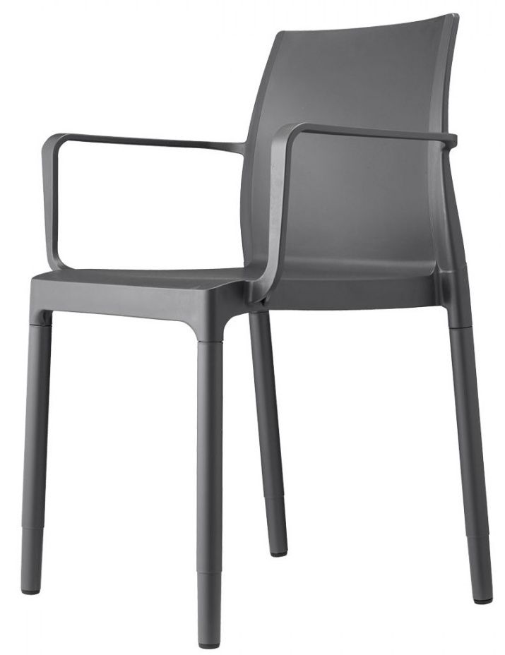 SCAB - Židle CHLOÉ TREND MON AMOUR s područkami - antracitová - 