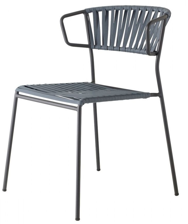 SCAB - Židle LISA CLUB s područkami - šedá/antracitová - 