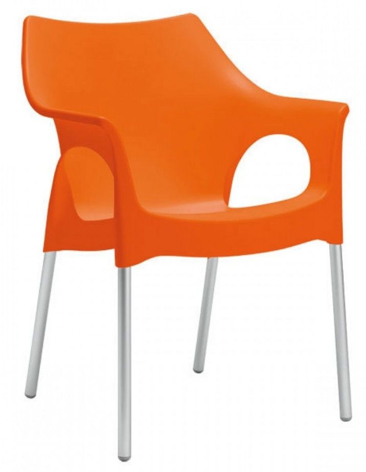 SCAB - Židle OLA - oranžová/hliník - 