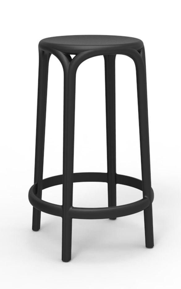 VONDOM - Nízká barová židle BROOKLYN - černá - 