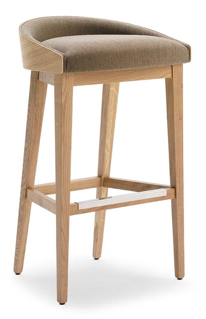 ACCENTO - Barová židle AIDA SGB WOOD - dřevěný opěrák - 