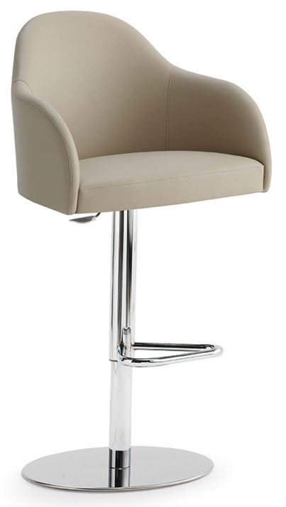 ACCENTO - Barová židle GRETA SG SC ARM METAL - s područkami, otočná - 