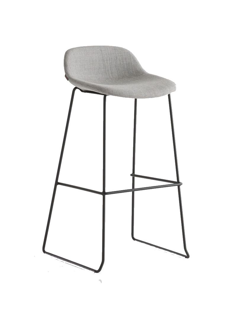 CRASSEVIG - Čalouněná barová židle POLA LOW, výška 73 cm - 