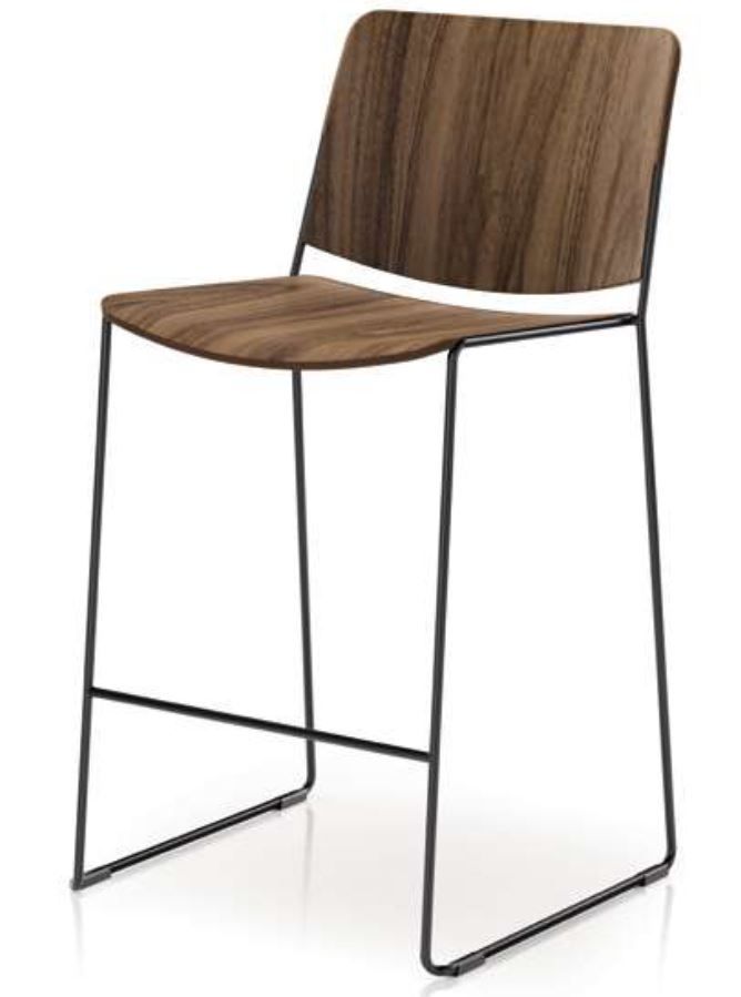 Fornasarig - Ořechová barová židle LINK 60X Counter - nízká - 