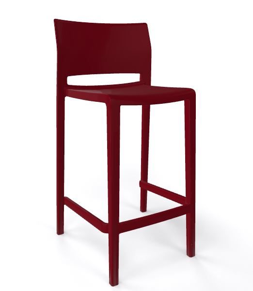GABER - Barová židle BAKHITA - nízká, vínová - 