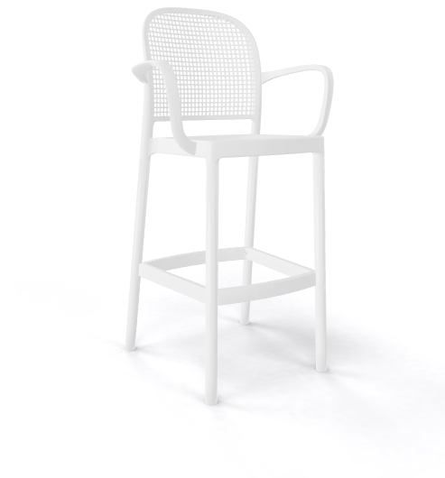 GABER - Barová židle PANAMA B - vysoká, bílá - 