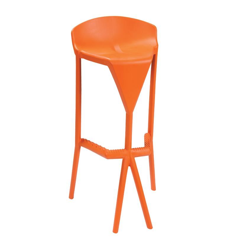 GABER - Barová židle SHIVER - vysoká, oranžová - 
