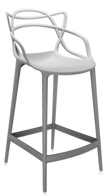 Kartell - Barová židle Masters vysoká, šedá - 