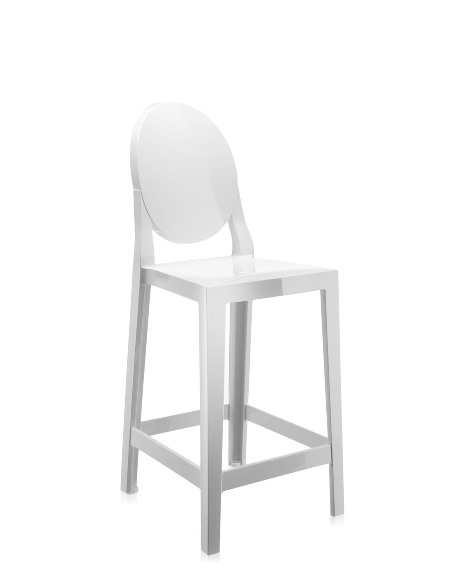 Kartell - Barová židle One More nízká, bílá - 