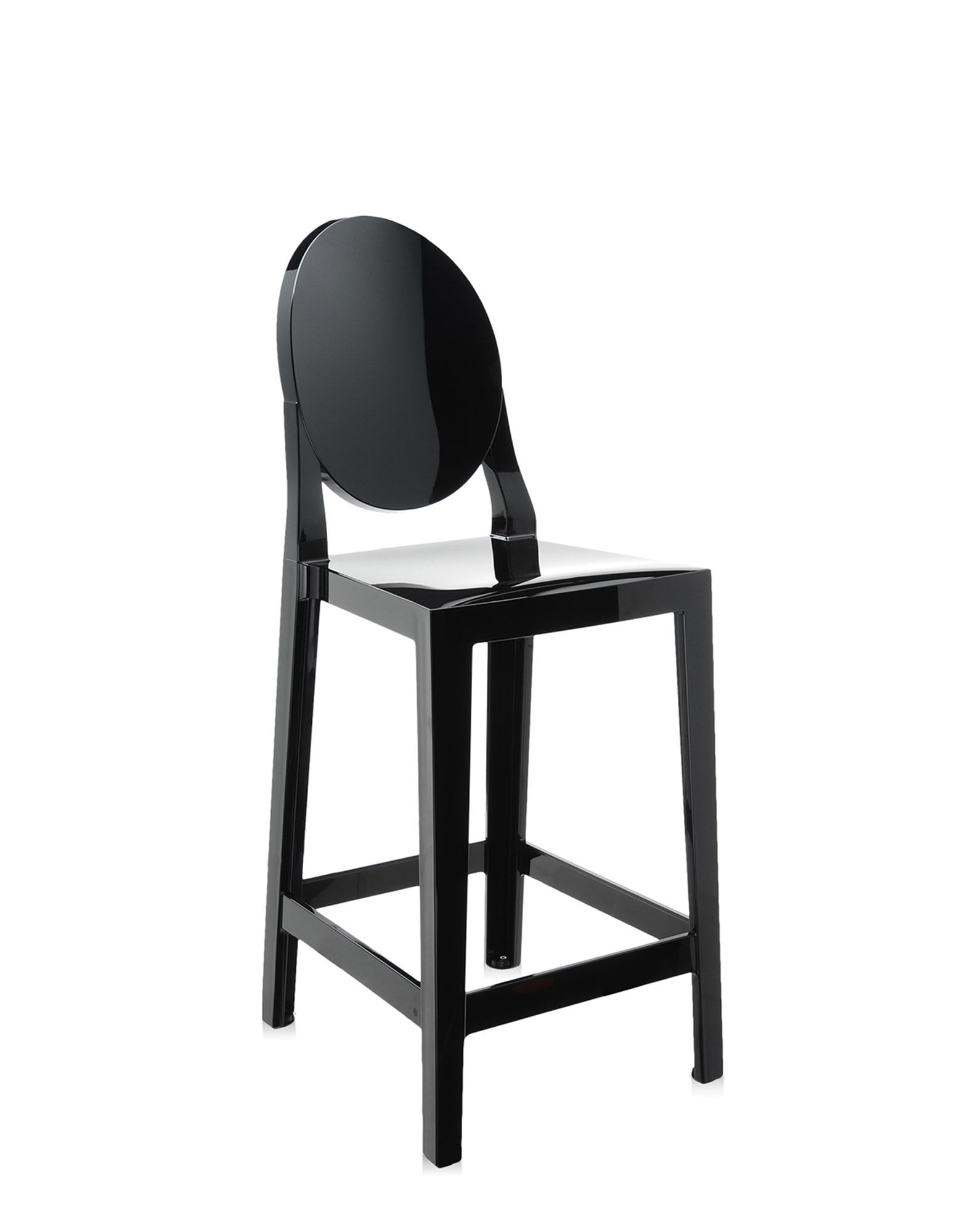 Kartell - Barová židle One More nízká, černá - 