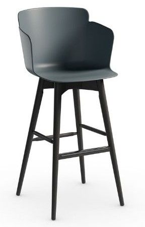 MIDJ - Barová židle CALLA s plastovým sedákem - 