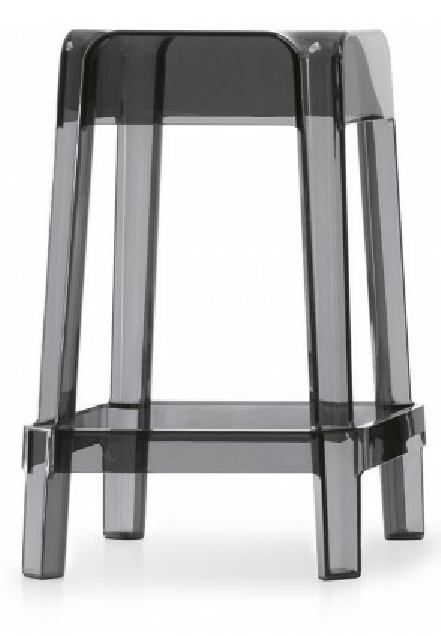 PEDRALI - Nízká barová židle RUBIK 582 DS - transparentní kouřová - 