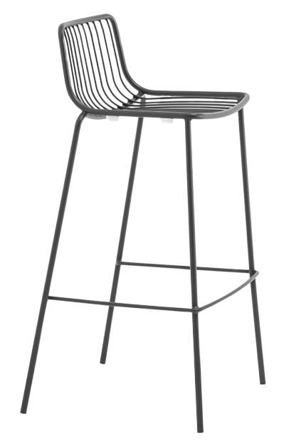 PEDRALI - Vysoká barová židle NOLITA 3658 DS - antracit - 