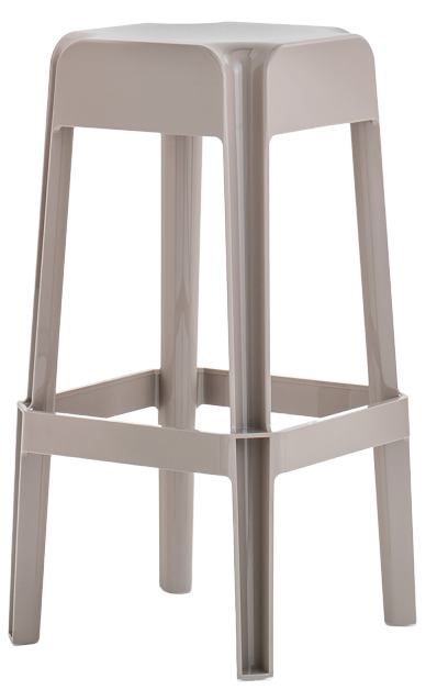 PEDRALI - Vysoká barová židle RUBIK 580 DS - světle hnědá - 