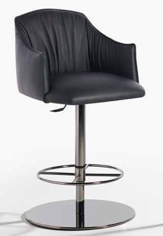 POTOCCO - Barová židle BLOSSOM s kruhovou základnou a područkami - 