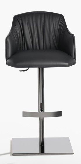 POTOCCO - Barová židle BLOSSOM se čtvercovou základnou a područkami - 