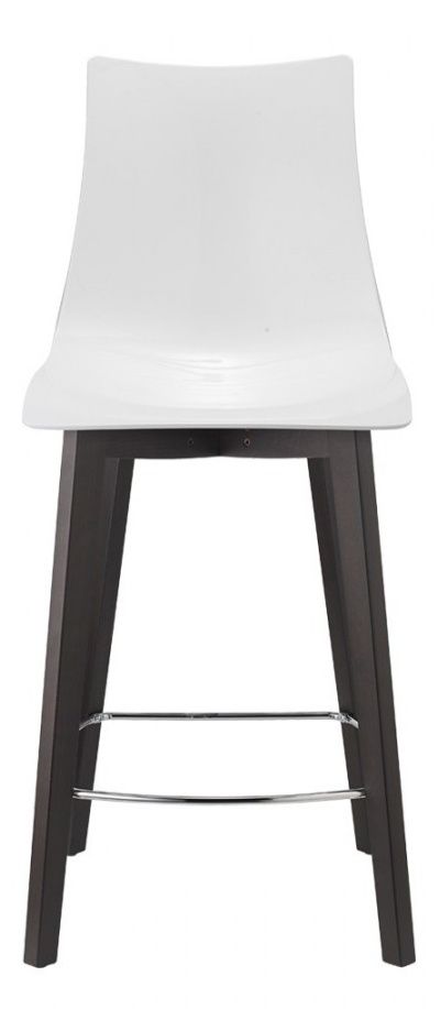 SCAB - Barová židle ZEBRA ANTISHOCK NATURAL nízká - bílá/wenge - 