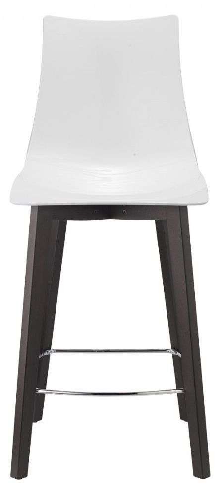 SCAB - Barová židle ZEBRA ANTISHOCK NATURAL vysoká - bílá/wenge - 
