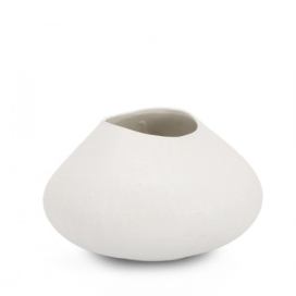 BIZZOTTO bílá keramická váza PAPYRUS 16 cm
