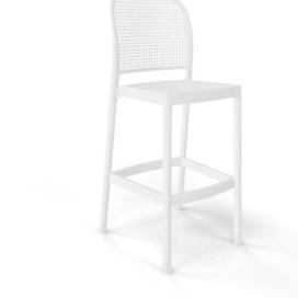 GABER - Barová židle PANAMA - vysoká, bílá