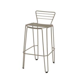 ISIMAR - Barová židle MENORCA vysoká - taupe