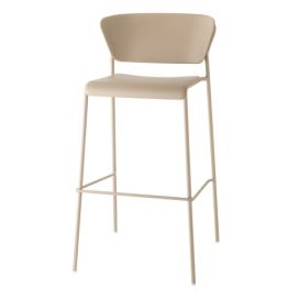 SCAB - Barová židle LISA TECHNOPOLYMER vysoká - béžová