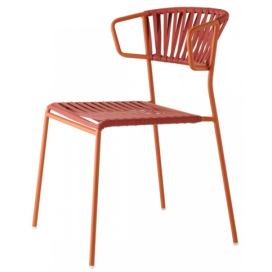 SCAB - Židle LISA CLUB s područkami - oranžová/červená