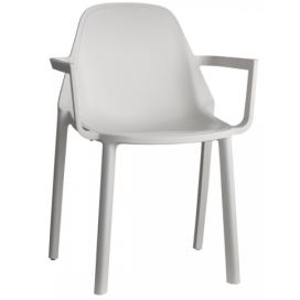 SCAB - Židle PIU s područkami - bílá