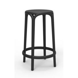 VONDOM - Nízká barová židle BROOKLYN - černá