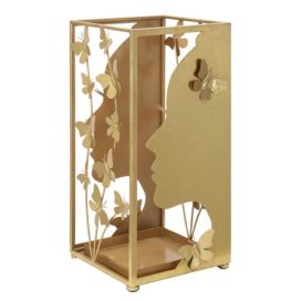 Zlatý stojan na deštníky Mauro Ferretti Esencial, 24x22,5x48,5 cm