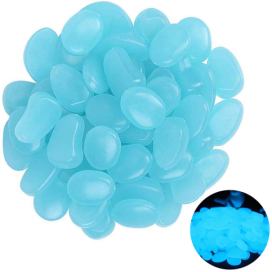 Verk 01467_N Svítící dekorativní kameny 100 ks - modré
