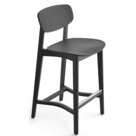 CRASSEVIG - Barová židle LENE s čalouněným sedákem, vysoká