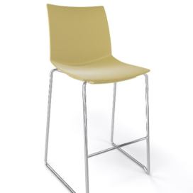 GABER - Barová židle KANVAS ST 66 - nízká, šalvějová/chrom