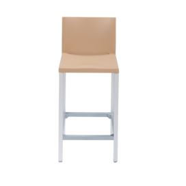 GABER - Barová židle LIBERTY - nízká, hnědá/hliník