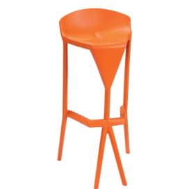 GABER - Barová židle SHIVER - vysoká, oranžová