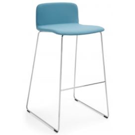 ProfiM - Barová židle COM K42CV čalouněná s ližinovou podnoží