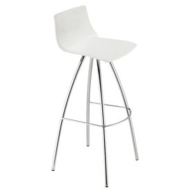 SCAB - Barová židle DAY vysoká - bílá/chrom